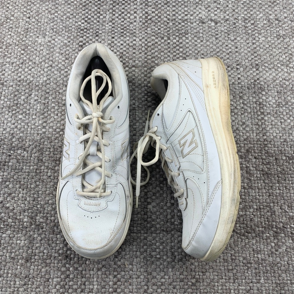 New Balance Walking Shoes Mens 12 2E White MW577WT Leather ABZORB Wide